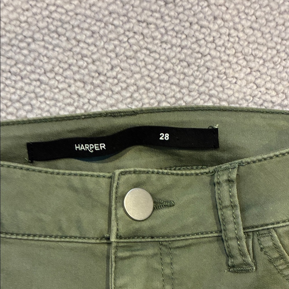 Harper Jeans, Military Green, Accordion Design Size 28 - Picture 3 of 8